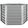 vidaXL Garden Raised Bed Galvanised Steel 129x129x77 cm Grey