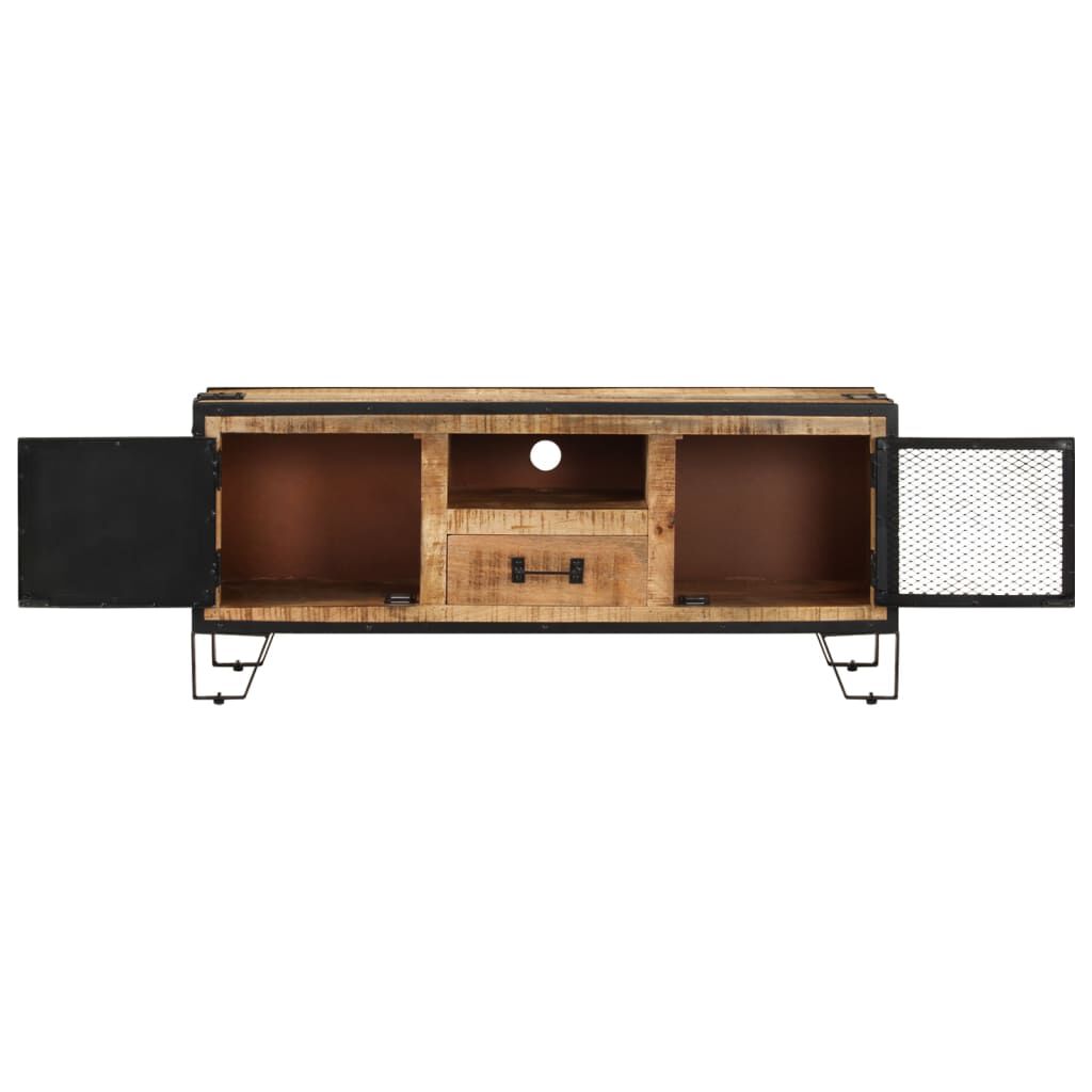 vidaXL TV Cabinet 110x31x46 cm Rough Mango Wood