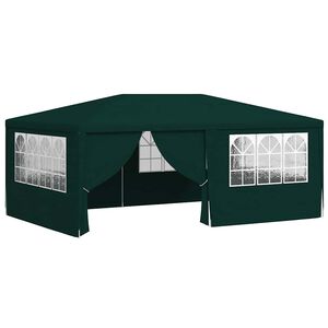vidaXL Professional Party Tent with Side Walls 4x6 m Green 90 g/m?