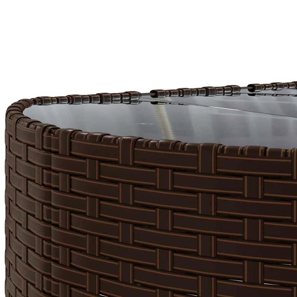 vidaXL 6 Piece Garden Sofa Set with Cushions Brown Poly Rattan