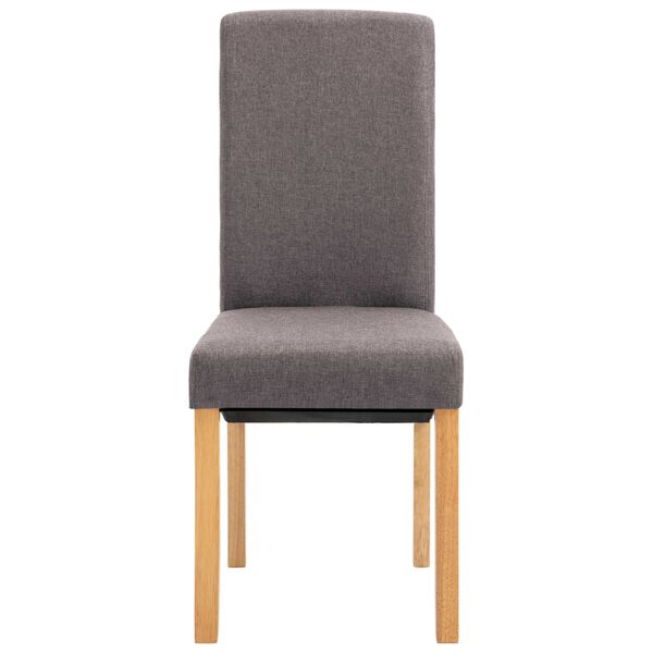 vidaXL Dining Chairs 4 pcs Taupe Fabric