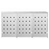 vidaXL Triple Wheelie Bin Shed 240 L Stainless Steel