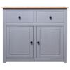 vidaXL Sideboard Grey 93x40x80 cm Solid Pinewood Panama Range