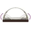 vidaXL 2-Person Sunbed with Round Roof Brown 211x112x140 cm Poly Rattan