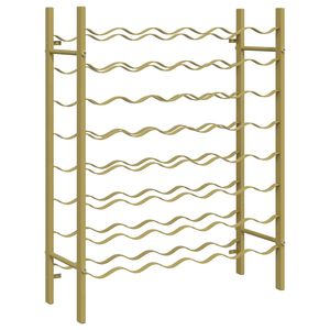 vidaXL Wine Rack for 48 Bottles Gold Metal
