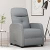 vidaXL Recliner Chair Light Grey Fabric