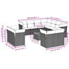 vidaXL 12 Piece Garden Sofa Set with Cushions Black Poly Rattan