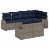 vidaXL Garden Sofa Set Grey Poly Rattan