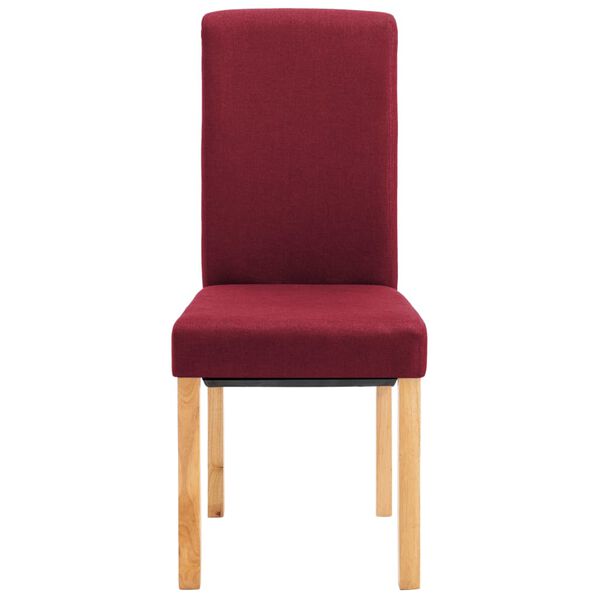 vidaXL Dining Chairs 4 pcs Red Fabric
