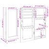 vidaXL Mirror Jewellery Cabinet Wall Mounted White 30x8.5x67 cm