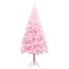 vidaXL Artificial Pre-lit Christmas Tree with Stand Pink 120 cm PVC