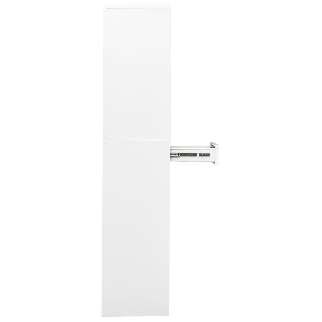vidaXL Office Cabinet White 90x40x180 cm Steel