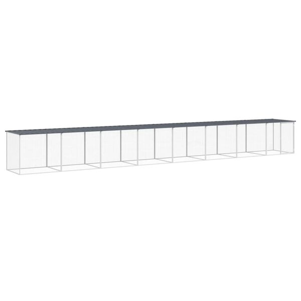 vidaXL Chicken Cage with Roof Anthracite 803x98x90 cm Galvanised Steel