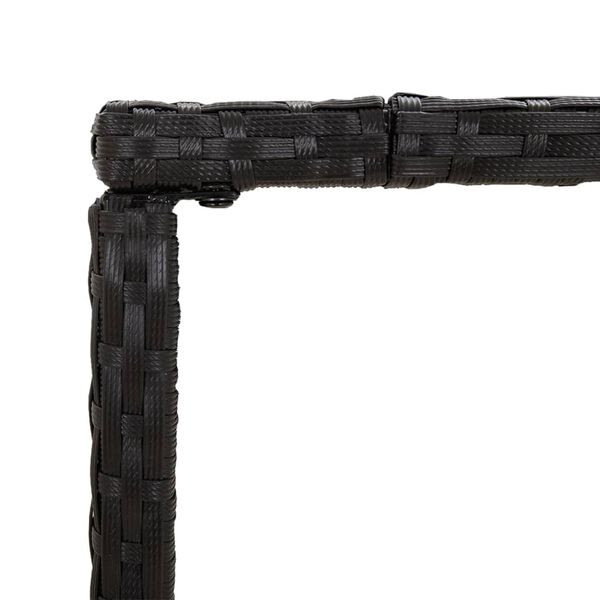 vidaXL 3 Piece Garden Bar Set Black Poly Rattan