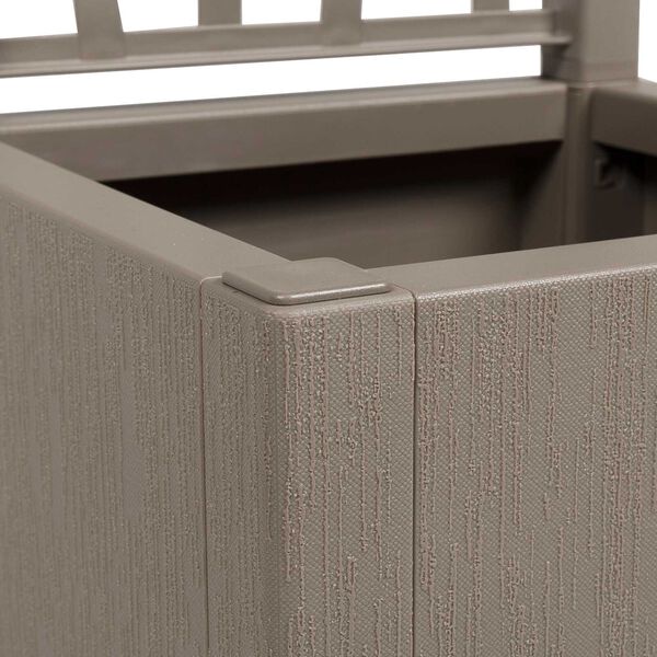 vidaXL Garden Planter with Trellis - Light Brown - 36x36x140 cm - PP