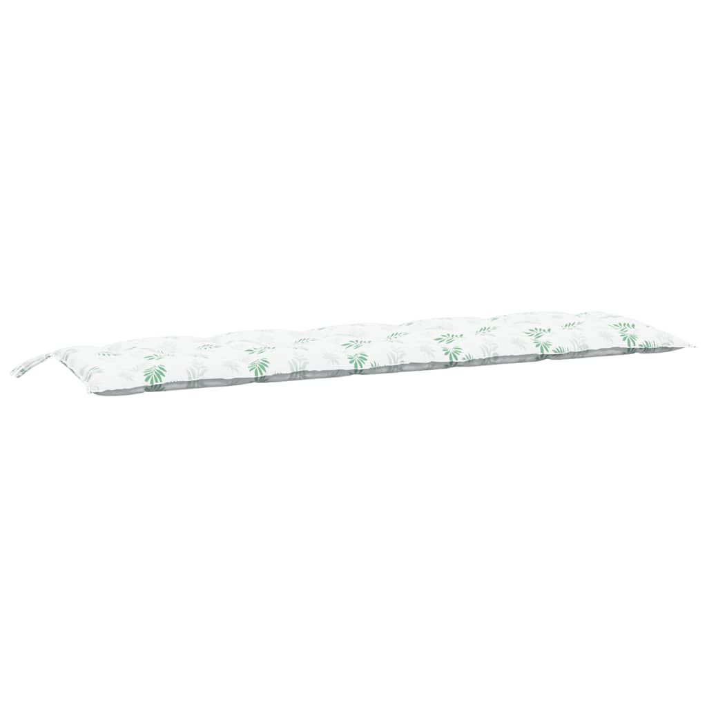 vidaXL Garden Bench Cushions 2 pcs Leaf Pattern Oxford Fabric