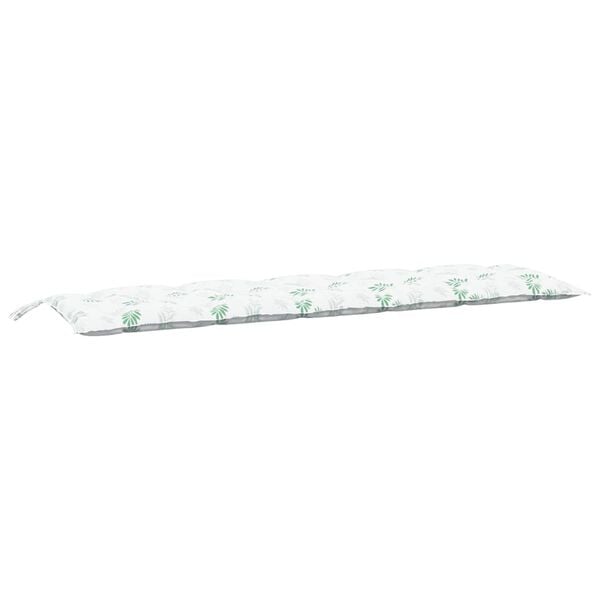 vidaXL Garden Bench Cushions 2 pcs Leaf Pattern Oxford Fabric