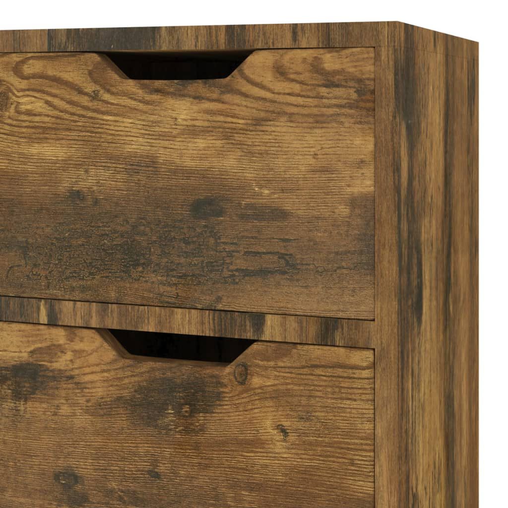 vidaXL Sideboard Smoked Oak 90x30x72 cm Engineered Wood