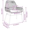 vidaXL Garden Dining Set with Cushion 5 pcs Brown Poly Rattan