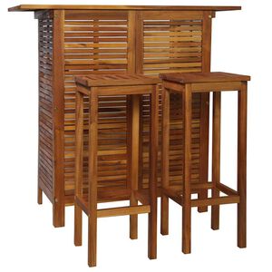 vidaXL 5 Piece Garden Bar Set Solid Wood Acacia