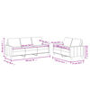 vidaXL 2 Piece Sofa Set with Cushions Black Faux Leather