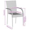 vidaXL Stackable Outdoor Chairs 2 pcs Grey Poly Rattan