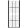vidaXL Shower Door Tempered Glass 81x195 cm Black