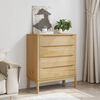 vidaXL Chest of Drawers FLORO Wax Brown Solid Wood Pine