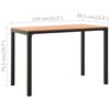 vidaXL 3 Piece Garden Dining Set Steel and WPC Brown and Black