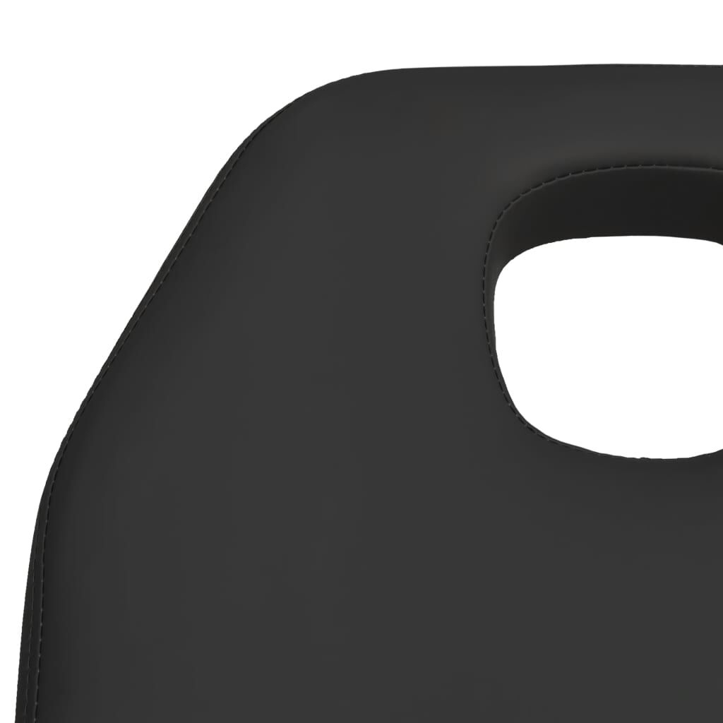 vidaXL Massage Table Black 180x62x(87-112) cm