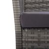 vidaXL Garden Armchairs with Cushions 2 pcs Anthracite Poly Rattan