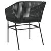 vidaXL Garden Chairs 2 pcs with Cushions Black Poly Rattan