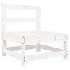 vidaXL Middle Sofa with Cushions White Solid Wood Pine