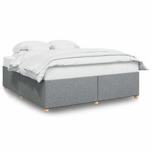 vidaXL Bed Frame without Mattress Light Grey California King Fabric