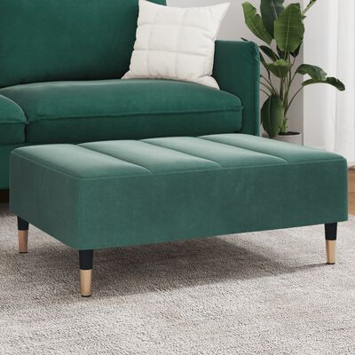 vidaXL Footstool Dark Green 77x55x31 cm Velvet