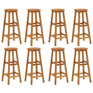vidaXL Bar Stools 8 pcs Solid Wood Acacia