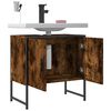 vidaXL Bathroom Sink Cabinet Smoked Oak 60x33x60 cm Engineered Wood