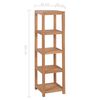 vidaXL 4-Tier Bathroom Storage Rack Solid Teak 42x42x165 cm