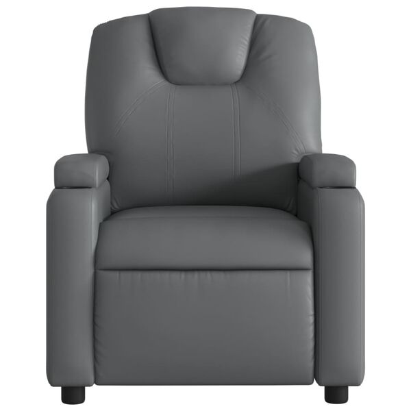 vidaXL Massage Recliner Chair Grey Faux Leather