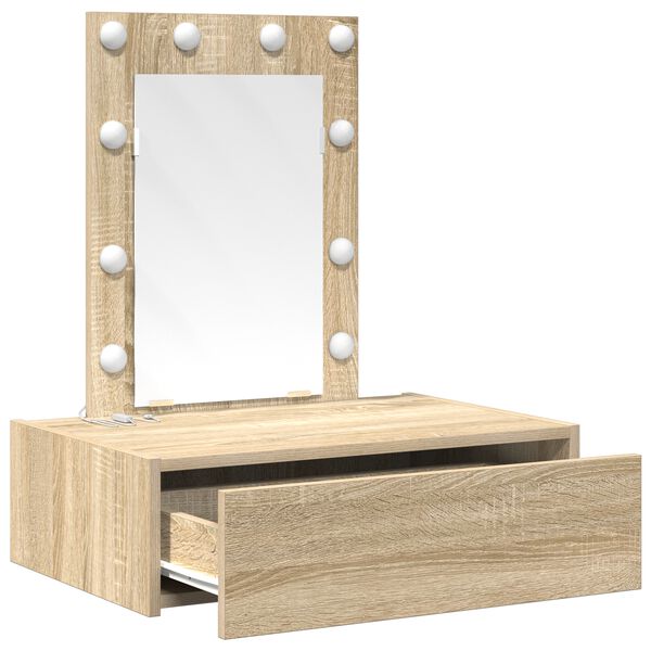 vidaXL Dressing Table Brown 60 x 40 x 70 cm Engineered wood