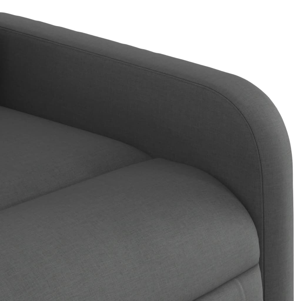 vidaXL Electric Stand up Massage Recliner Chair Dark Grey Fabric