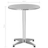 vidaXL Garden Table Silver 60x70 cm Aluminium