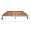 vidaXL 2-Person Sun Lounger with Cushion Solid Acacia Wood and Steel