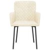 vidaXL Dining Chairs 2 pcs Cream Velvet