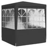vidaXL Professional Party Tent with Side Walls 2x2 m Anthracite 90 g/m?