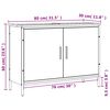 vidaXL Bathroom Sink Cabinet Black 80x30x60 cm Engineered Wood