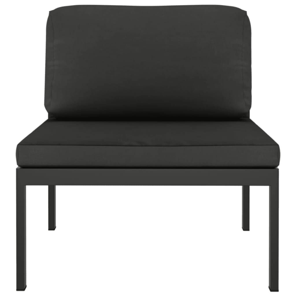 vidaXL 6 Piece Garden Lounge Set with Cushions Aluminium Anthracite