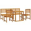vidaXL Garden Bistro Set 5 pcs Brown Solid Acacia Wood