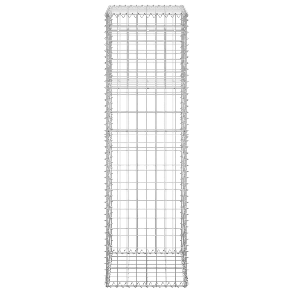 vidaXL Gabion Basket Posts 2 pcs 40x40x140 cm Iron