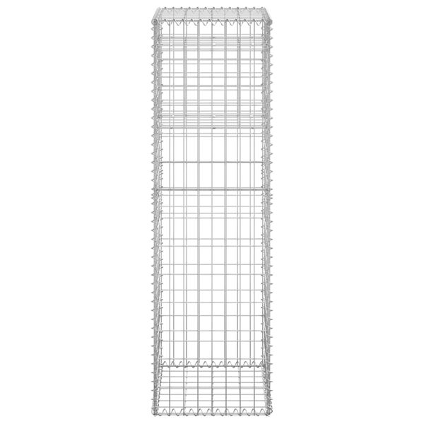 vidaXL Gabion Basket Posts 2 pcs 40x40x140 cm Iron